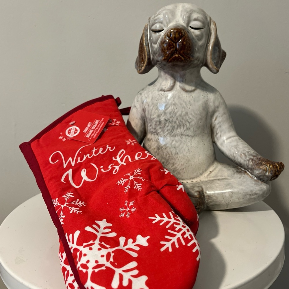 Red Winter Wishes Oven Mitt